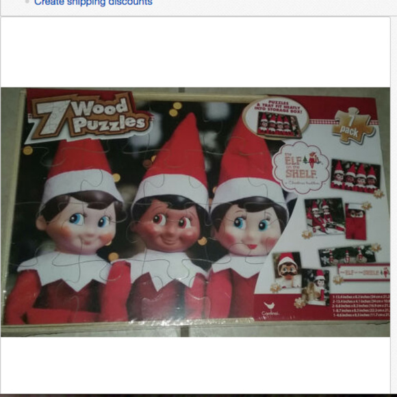 Cardinal Industries Other - The Elf On The Shelf 7 Wooden Puzzles